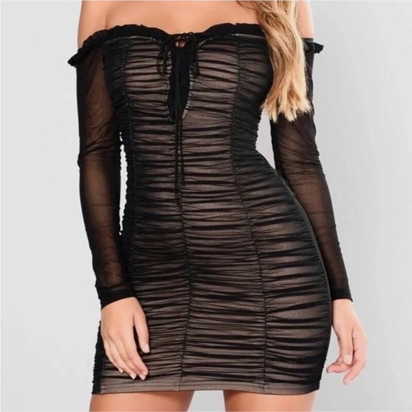 Fashion Nova Maura Mesh Dress - Picture 1 of 4